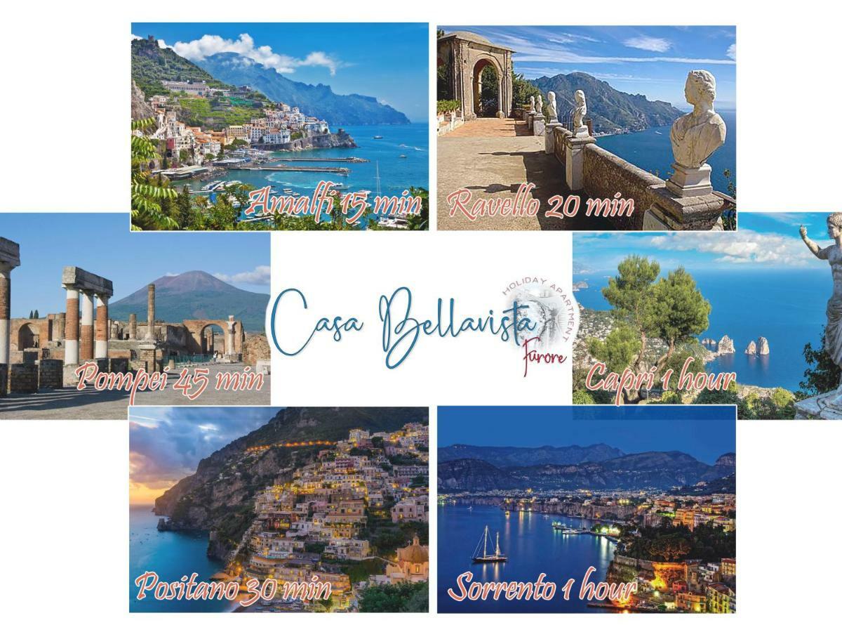 Casa Bellavista Villa Furore Bagian luar foto